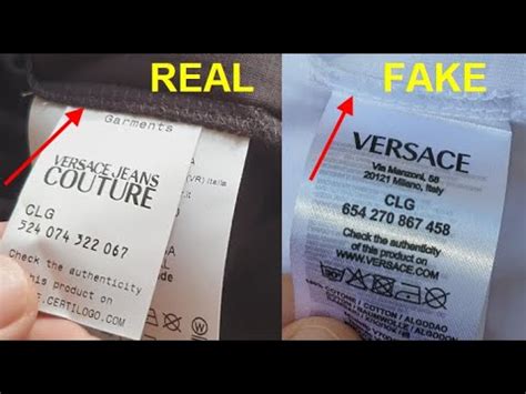 how to tell if versace clothes are real|versace clothing label check.